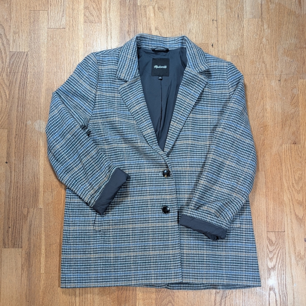Madewell Plaid Blazer – Effortless Cool Girl Classic XL 🖤🕶️